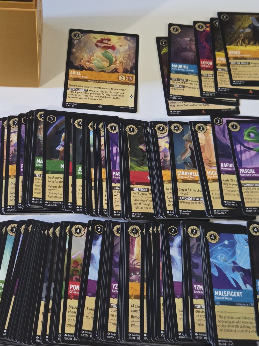 Disney Lorcana The First Chapter 106 Card Lot + 3D Printed Storage Box Rare SR